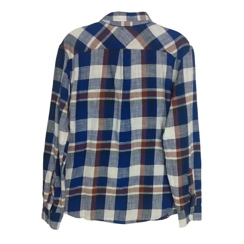 Levi's Men's Shirt Size S Long Sleeve Plaid Button Up‎ Blue Shirt Cotton NWT
